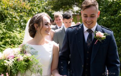 Atlanta and Luke’s beautiful humanist wedding at Comlongon Castle in the Scottish Borders with a brilliant real story of how they met in their ceremony